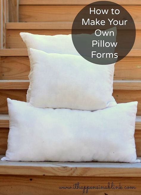 Melanie E's discussion on Hometalk. How to Make Your Own Pillow Forms or Pillow Inserts - Making your own pillow inserts is so easy and cheaper than buying them! Decoration, Ideas, Design, Down Pillows, Diy Throw Pillows, Pillow Inserts, Make Your Own Pillow, Diy Couch, Diy Pillows