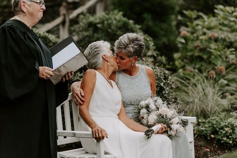 A hurricane threatened this lovely waterfront wedding but it prevailed (luckily for us!) | Offbeat Bride Dream Wedding, Bride, Wedding, Gay Wedding Photography, Lesbian Wedding, Hochzeit, Fotos, Mariage, Offbeat