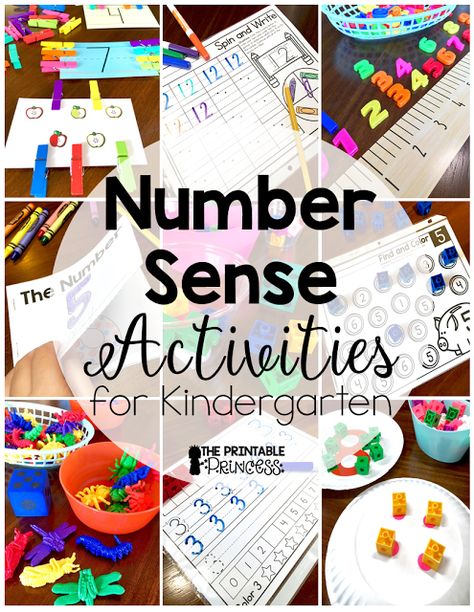 Number sense activities for Kindergarten. Make it yourself and no prep ideas to help students learn numbers to 20. Maths Centres, Pre K, Number Sense Activities, Number Sense Kindergarten, Math Number Sense, Math Centers Kindergarten, Math Centers, Math Numbers, Kindergarten Math Activities