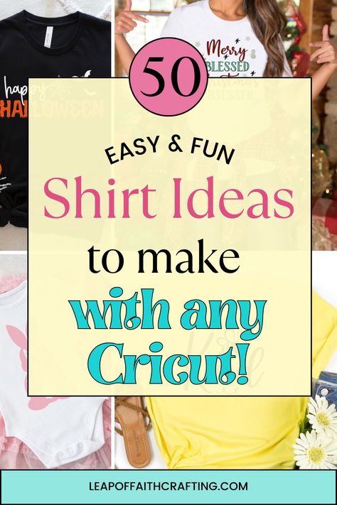 Get inspired by these Cricut shirt ideas! Most include free SVG files to make your own custom t-shirts with heat transfer vinyl. Cricut Sweatshirt Ideas, Htv Shirt Ideas, Cricut Tshirt Ideas, Cricut T Shirt Ideas, Htv Shirt Designs, Diy T Shirt Ideas Cricut, Htv Shirts, Cricut Tshirt Ideas Iron On Vinyl, Diy Htv Tshirt Ideas
