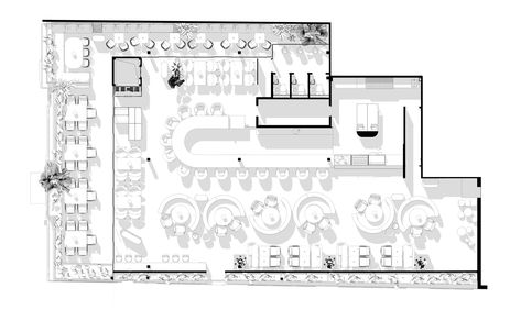 Gallery of BOSFOR Restaurant / AD Project Dorohov Architect - 24 Architecture, Restaurant Plan Architecture, Restaurant Concept, Restaurant Layout Design, Restaurant Design Plan, Restaurant Layout Plan, Restaurant Plan Design, Restaurant Plan Layout, Restaurant Architecture