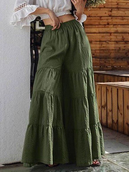 Casual, Flare, Style, Robe, Fancy, Vestidos, Fashion Colours, High Waisted, Long Trousers