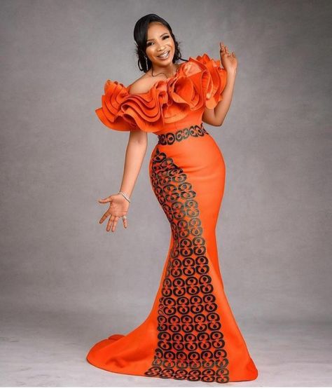 16 Gorgeous Wedding Guest Dresses - The Glossychic Fashion, Asoebi Styles, Outfit, African Dress, Long African Dresses, African Clothing, Traditional Attire, African Design Dresses, African Clothing Styles