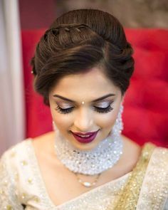 Indian Bridal Hairstyles, Reception Hairstyles Indian, Bridal Hairstyle Indian Wedding, Indian Wedding Hairstyles, Engagement Hairstyles Indian, Indian Hairstyles, Hair Style On Saree, Engagement Hairstyles, Bridal Hairdo