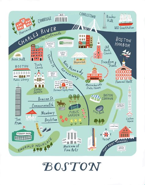 Trips, Boston, Boston Massachusetts Map, Boston City Map, Boston Poster, Charleston Map, Boston Map, Boston Massachusetts, Boston Street Art
