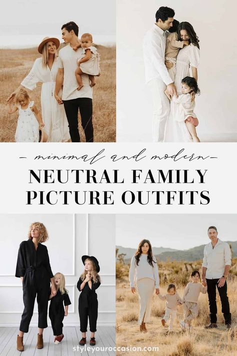 Looking for neutral family picture outfits? Get major inspiration for family photo outfits with a neutral vibe for the spring, summer, fall, and winter. Whether you are doing a photoshoot at the beach, outdoors, or at an indoor studio or at home, find casual and dressier neutral family photo outfits you’ll love. From jeans to dresses, there’s inspiration for every style! Swag, Outfits, Jeans, Family Photos, Autumn Family Photos, Neutral Family Photos, Family Photo Colors, Fall Family Photo Outfits, Fall Family Picture Outfits