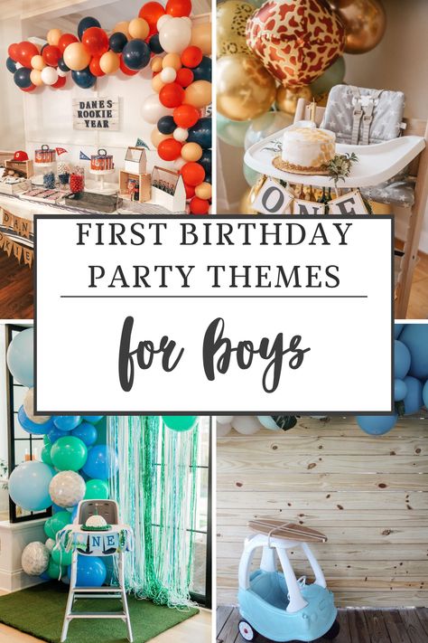 Looking for the perfect theme to celebrate your little boy's first birthday? Look no further! Explore our collection of adorable and creative first birthday party themes for boys. We've got ideas that will make his special day unforgettable. Get inspired and start planning a party that will be filled with joy, laughter, and precious memories. Let the celebration begin! #FirstBirthdayParty #BoysBirthday #PartyThemes Fun One Year Old Birthday Ideas, 1 Year Birthday Boy Theme, Baby 1st Birthday Party Ideas Boy, Summer Birthday Party Ideas For Boys 1st, First Year Birthday Theme Boy, Fun To Be One Birthday Theme, 1yr Birthday Party Ideas Boy, Sons 1st Birthday Ideas, First Baby Birthday Ideas