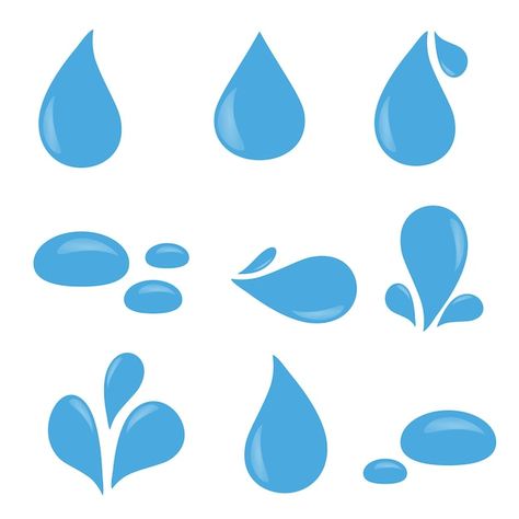 Inspiration, 2d, Art, Doodles, Water, Water Drop Vector, Water Icon, Water Element, Water Drops