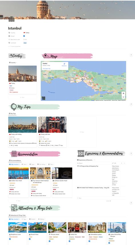 Creating An Ultimate Notion Travel Planner · Shorouk's Blog Web Design, Trips, Ipad, Travel Diary, Travel Planner, Travel Notes, Travel Journal, Travel Plan, Travel App