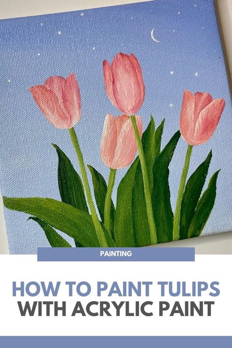 Want to learn how to paint tulip flowers with acrylics like a pro? Look no further! This step-by-step video tutorial will guide you through the process of creating beautiful tulip paintings that will impress your friends and family. Whether you're a beginner or an experienced painter, this tutorial is perfect for you. You'll learn all the tips and tricks to create stunning tulip paintings with acrylics, including color mixing, brush techniques, and layering. The best part? You don't need... Gouache, How To Paint Flowers, Paint Flowers, Painting Flowers Tutorial, Easy To Paint, Painting Flowers, Beginner Painting On Canvas, How To Paint, Easy Flower Painting