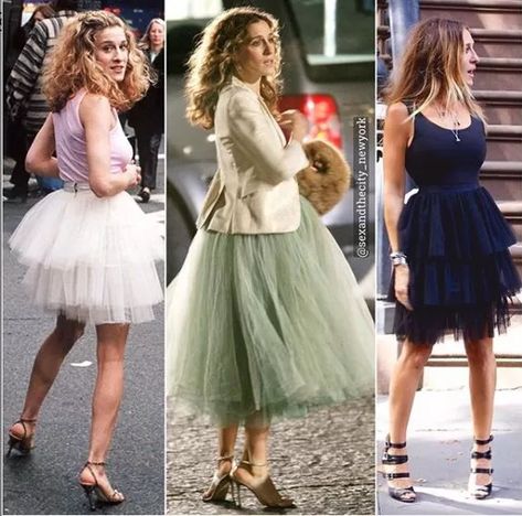 Carrie Bradshaw, Chic Outfits, Causual Outfits, Carrie Bradshaw Outfits, Moda Femenina, Paris Outfits, Tulle Outfit, Playing Dress Up, Vintage Dresses