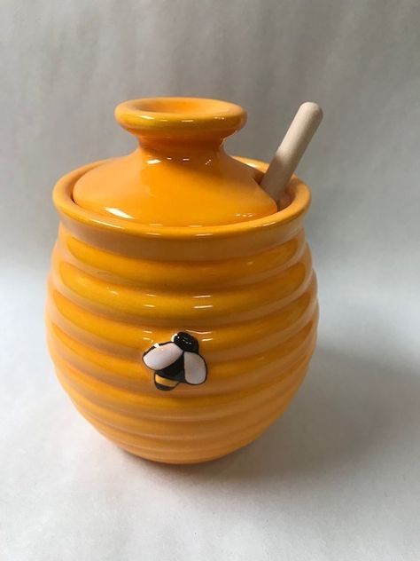 Design, Ceramic Pottery, Honey Pot, Pottery Pot, Ceramic Pinch Pots, Thrown Pottery, Wheel Thrown Pottery, Clay Pinch Pots, Coiled Pottery