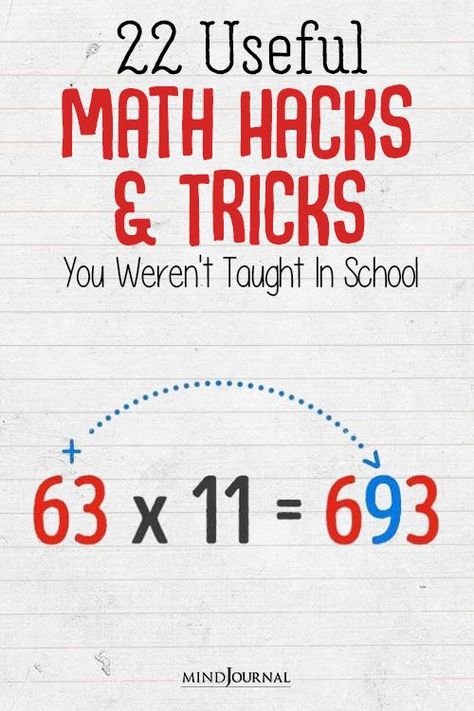 These math hacks are something you weren't taught back in school and I assure you that it's something you wished you should have known earlier. #lifehacks #mathhacks #mathematics #simplehacks #tricks #mathtricks Mental Math Tricks, Math Skills, Math Strategies, Math Help, Teaching Math Strategies, Math Tips, Math Hacks, Math Lessons, Basic Math Skills