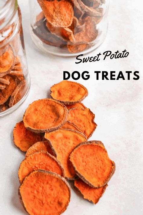 Easy sweet potato dog treats that are simple to make and cheaper than store-bought goodies.  You can just bake or dehydrate the potatoes as a healthy treat for your dogs and they will absolutely love them. Snacks, Dog Food, Sweet Potato Dog Treats, Potato Dog, Healthy Dog Treats Homemade, Sweet Potatoes For Dogs, Healthy Dog Treats, Dog Treats Homemade Recipes, Dog Treat Recipes