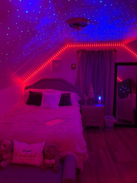 Leeleberd Led Lights for Bedroom 100 ft (2 Rolls of 50ft) Music Sync Color Changing RGB Led Strip Lights with Remote App Control Bluetooth Led light Strip, Led Lights for Room Home Kitchen Decor Party. Get on Amazon. #affiliate #ad Led Lights Bedroom Aesthetic, Room Lights, Room Inspo, Room Ideas Bedroom, Room Inspiration Bedroom, Room Ideas, Led Lighting Bedroom, Room Makeover Bedroom, Neon Room