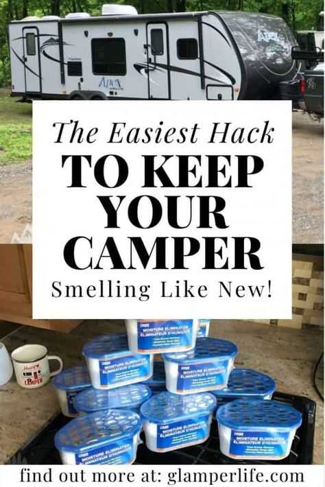 Camper Shower Hacks, Cheap Camper Decorating Ideas, Camper Renovation Storage, Cheap Camper Makeover, Camper Decorations Rv Decor, Camper Cleaning Supplies, Rv Oven Tips, How To Get Musty Smell Out Of Camper, Camper Underpinning Ideas