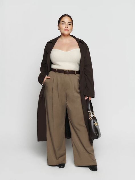 Business Casual Outfits, Outfits, Casual, Work Attire, Wide Leg Pants Outfit Plus Size, Relaxed Fit, Work Outfit, Plus Size Wide Leg Pants Outfit, Clothes For Women