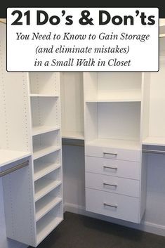 Wardrobes, Home Décor, Organizing Walk In Closet, Organizing Small Closets, Walk In Closet Organization Ideas, Small Closet Organization Diy, Maximize Closet Space, Walk In Closet Size, Walk In Closet Small