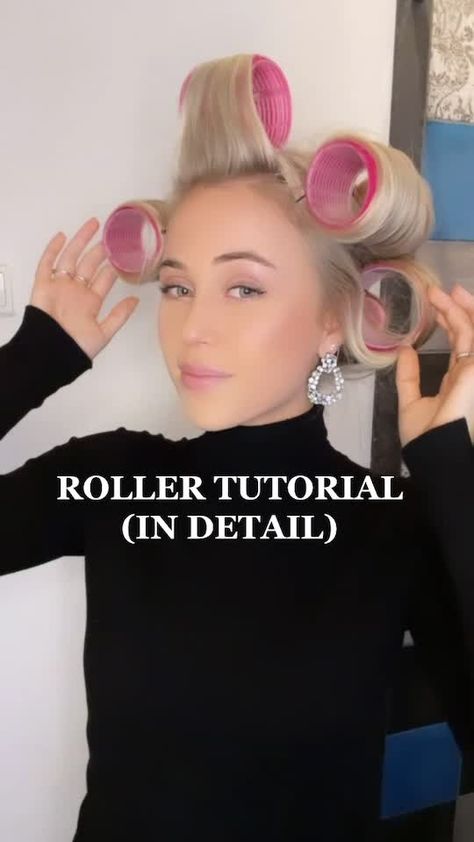 Lilly(@lillyvanbrooklyn) on TikTok: A more in depth tutorial for who asked 💜 #hairtok #fyp Outfits, Hair Roller, Instagram, Fitness, Hair Rollers Tutorial, Hair Curlers Rollers, Roller Curls, Large Hair Rollers, Curlers Tutorial