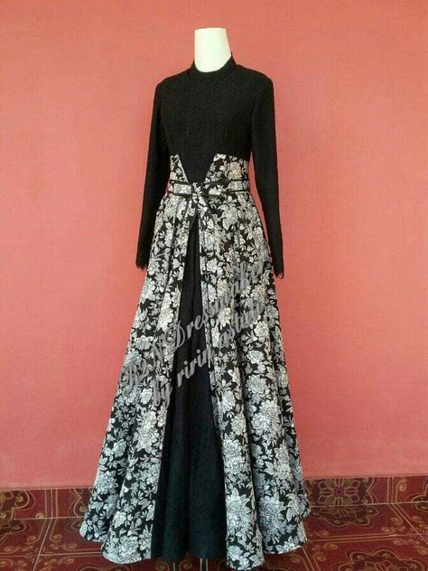 Dress Batik Kombinasi Modern, Dress Batik Kombinasi, Dress Batik Kombinasi Brokat, Baju Batik Modern, Model Baju Batik, Batik Dress Modern, Dress Kondangan, Model Dress Batik, Dress Batik Modern