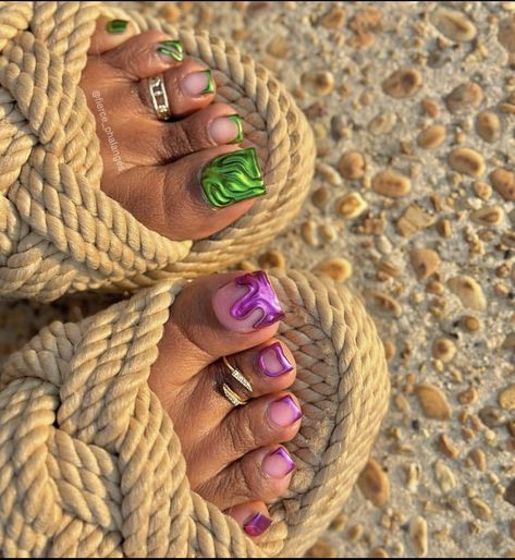 50 Beautiful Toe Nail Design - Pedicures, Acrylics, Nail Designs, Queen, Pedicure, Ongles, Claws, Uñas, Swag Nails