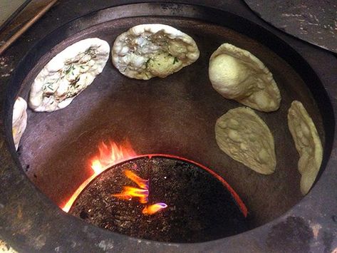Making naan on a very hot clay tandoor oven. Naan, Breads, Recipes With Naan Bread, Naan Bread, How To Make Naan, Indian Bread, Indian Bread Recipes, Naan Recipe, Tandoor Oven