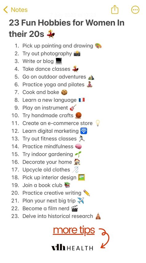 list of 23 hobbies for women in their 20s Motivation, Glow, Hobbies For Women, Hobbies To Pick Up, Self Care Activities, Hobbies To Try, Things To Do When Bored, Hobbies To Take Up, Self Improvement Tips