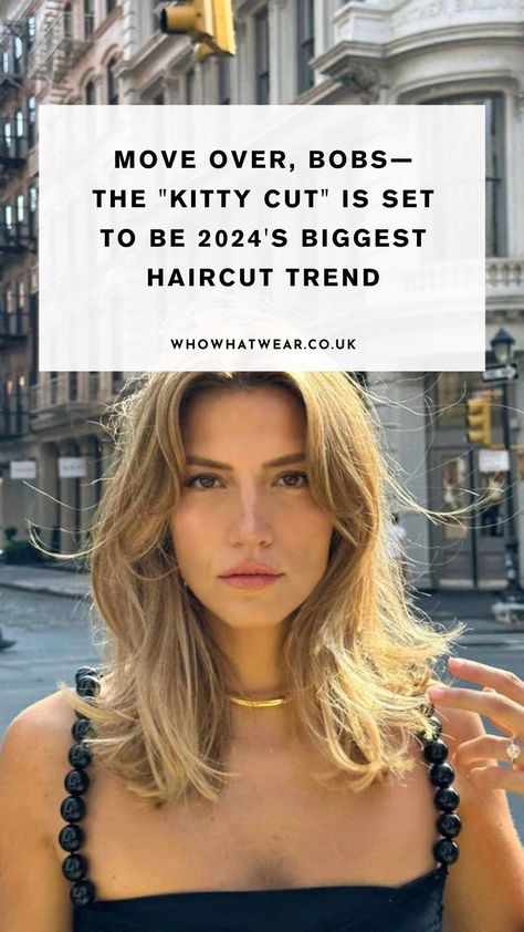The Kitty Cut is trending. Read more on what the kitty cut haircut is, what to ask for in the salon and how to style the kitty cut at home. New Hair, Balayage, Cut Own Hair, Mom Hair, Cut Hair At Home, U Cut Hairstyle, Cool Haircuts, Cut Your Own Hair, Medium Choppy Haircuts