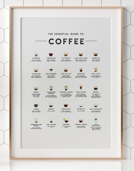 The Essential Guide to Coffee Poster Coffee Guide Poster | Etsy Mochi, Coffee/wine Bar, Coffee Menu, Coffee Guide, Cofee, Coffee Poster, Coffee Menu Design, Coffee Shop Menu, Coffee Infographic