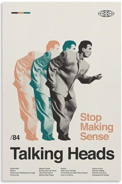 ARVACY Talking Heads Stop Making Sense Canvas Poster Wall Decorative Art Painting Living Room Bedroom Decoration Gift Unframe-style12x18inch(30x45cm) Band Posters, Talking Heads Poster, Talking Heads, Live Music Poster, Music Magazines, Find A Job, Music Poster, Naive Melody, Musica