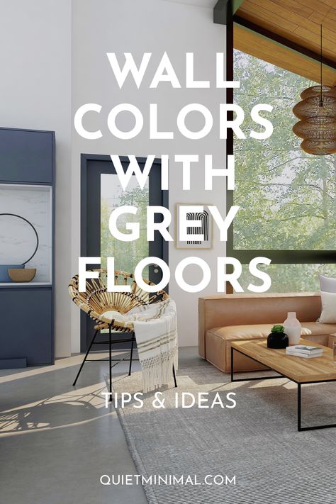 Grey Flooring, Grey Floor Decor Ideas, Light Grey Flooring, Gray Floors Bedroom, Gray Floor, Grey Walls, Light Gray Walls, Light Grey Walls, Paint Colors For Living Room
