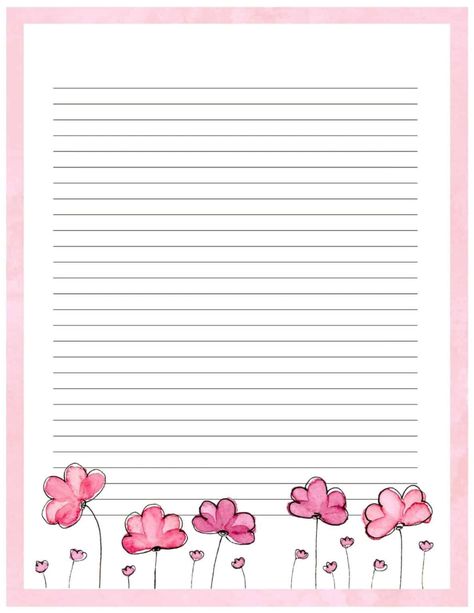 Love flowers? Check out all of these free floral stationery printables! There are many different letter paper printables to choose from. There are many lined paper printables and one unlined. Use these for note paper templates, paper for writing to your pen pals, or for journaling. The watercolor flowers are so pretty-especially the pink and purple ones! Floral, Art, Pink, Note Paper, Printable Lined Paper, Notes Design, Printable Letters, Templates Printable Free, Note Writing Paper