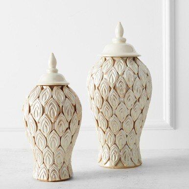 Pluma Canister Pottery, Home Décor, Canisters, Bottles And Jars, Decorative Jars, Jar, Deco, Table Top Display, Zgallerie