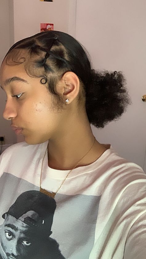 Natural Styles, Braids In The Front Natural Hair, Natural Hair Styles For Black Women, Natural Hair Braids, Pretty Braided Hairstyles, Cute Short Natural Hairstyles 4c, Black Girl Natural Hairstyles, Natural Curls Hairstyles, Natural Hair Styles Easy