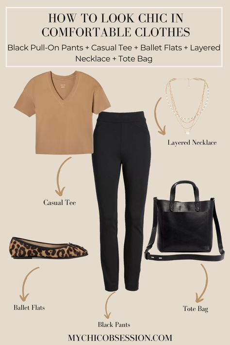 How To Look Chic in Comfortable Clothes and Be Effortlessly Stylish Every Day - MY CHIC OBSESSION Casual, Outfits, Casual Chic, Casual Outfits, Workwear, Tops, Comfortable Clothes, Comfortable Outfits, Casual T Shirts