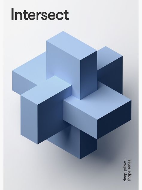 "Intersect" Photographic Print by deepyellow | Redbubble Layout, Graphics, Design, Shape Design, 3d Geometric Shapes, Conceptual Design, Design Art, 3d Design, Geometric Poster Design