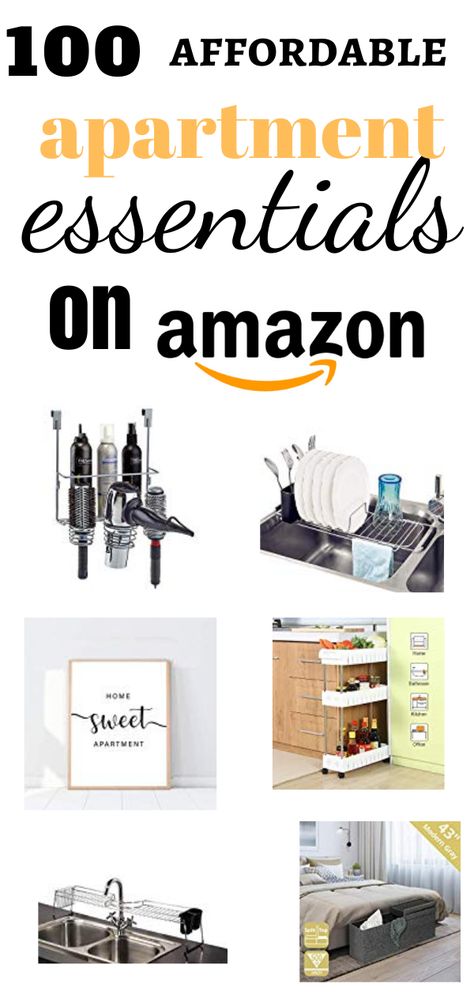 Check out this amazing list of must have apartment essentials on amazon! All budget friendly cheap storage solutions for your apartment. The best amazon finds and decor for a better and more organized home. #amazon #amazonfinds #musthaves #amazonorganization #apartment #apartmentorganization Inspiration, Organisation, Interior, Amazon Apartment Must Haves, First Apartment Essentials, Apartment Necessities, Apartment Essentials, Apartment Must Haves, New Apartment Essentials