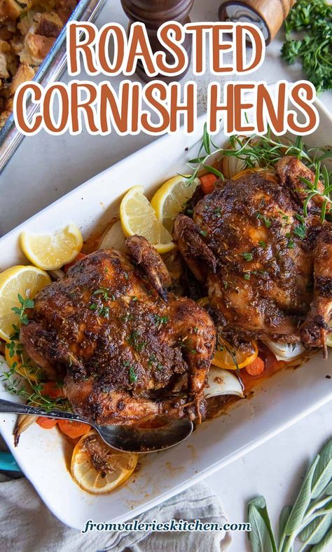 Ideas, Roasted Cornish Hen, Cornish Hen Recipes Oven, Cornish Hen Recipe, Cooking Cornish Hens, Baked Cornish Hens, Bake Cornish Hen Recipe, Cornish Hens, Cornish Game Hen