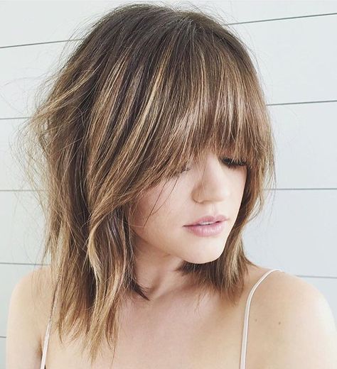 nice 50 Gorgeous Hairstyles and Highlights for Dirty Blonde Hair Color Check more at http://newaylook.com/best-dirty-blonde-hair/ Lucy Hale, Balayage, Thick Wavy Hair, Celebrity Haircuts, Short Hair With Bangs, Medium Length Hair Styles, Medium Hair Styles, Long Thick Hair, Blunt Bangs
