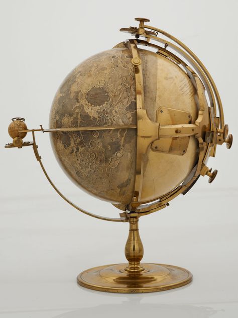400 Years of Beautiful, Historical, and Powerful Globes | This ridiculously awesome moon globe was made by the artist John Russell in 1797.  British Library  | WIRED.com Steampunk, Metal, Antiques, Vintage Globe, Globe, Steampunk Decor, Vintage Antiques, Spheres, Moon Globe