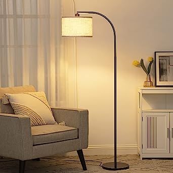 DEWENWILS Modern Arched Floor Lamps with Adjustable Beige Line Lampshade, Standing Tall Arc Lamp for Living Room, Bedroom, Office, Simple Design Farmhouse Style (Black) : Amazon.ca: Tools & Home Improvement Arco, Simple Designs, Traditional Lighting, Sala, Lamp, Standing Lamp, Traditional Light Fixtures, Home And Living, Tall Lamps