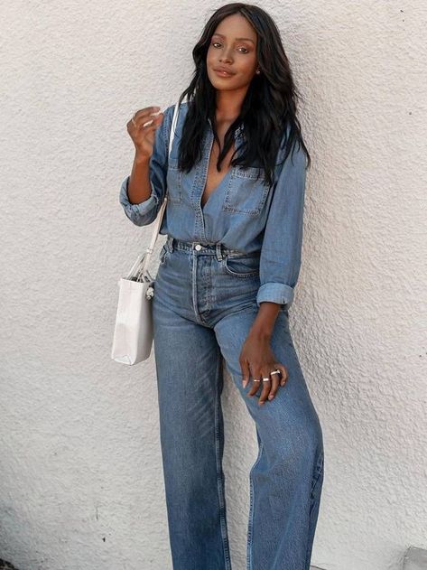 Jeans, Casual, Casual Chic, Outfits, California Outfits, Effortlessly Chic Outfits, Canadian Tuxedo, Popular Outfits, Denim Top
