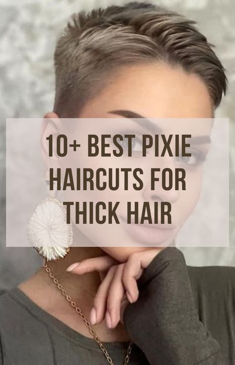 Pixie Haircuts Pixie Cuts, Haircut For Thick Hair, Thick Pixie Cut, Pixie Haircut For Thick Hair, Pixie Haircut Thick Hair, Thick Hair Pixie Cut, Choppy Pixie Cut, Thick Hair Pixie, Thick Hair Cuts