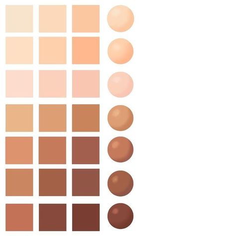Skin Color Palette, Skin Palette, Colors For Skin Tone, Color Palette Design, Color Palette, Color Schemes Colour Palettes, Color Theory, Colour Pallete, Colour Pallette