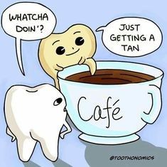 Tea or coffee leads to discoloration of your teeth enamel. Get your teeth whitened with zoom teeth whitening at Expressions Dental Clinic. #ExpressionsDental #DentalCalgary #DentalOffice #DentalHygeine #DentalClinic #DentalHealth #FamilyDentist #ZoomTeethWhitening Instagram, Humour, Dental Health, Dentist Humor, Dentist Jokes, Dental Jokes, Dental Assistant Humor, Dentistry Humor, Dental Quotes