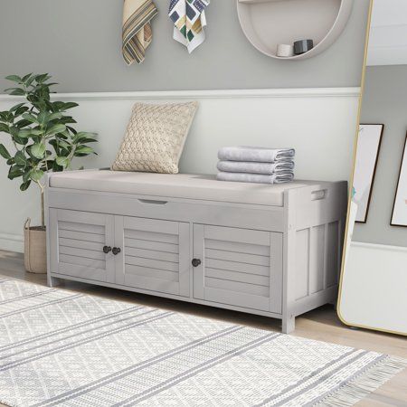 Our storage bench features unparalleled advantages. You'll love the excellent look and practicability storage bench this piece adds to any room of your home. Customer satisfaction is our top priority, and we want to ensure you love your new storage bench. If you have any questions, please contact us at any time by email: zjkj1488@126.com Descriptions: 1. Premium Material This storage bench is designed with sturdiness in mind, constructed with a solid pinewood frame, a sturdy base design for low Storage Cabinets, Bench With Shoe Storage, Bench With Storage, Rustic Storage Bench, Bench Cushions, Entryway Bench Storage, Wood Storage Bench, Adjustable Shelving, Bench Furniture