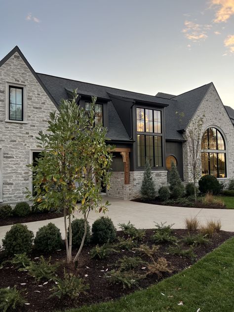 Parade of Homes 2022 - A Thoughtful Place Exterior, Modern Farmhouse, Modern English Cottage Exterior, Cottage Style Homes Exterior, Modern Cottage Homes, Modern Cottage Exterior, Modern English Farmhouse, Transitional House, Modern European Farmhouse Exterior