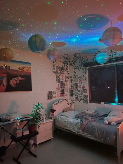 Space Themed Room Girl, Room Themes, Room Inspo, Room Ideas Bedroom, Galaxy Bedroom Ideas, Space Themed Room, Room Ideas, Girls Space Bedroom, Room Inspiration Bedroom