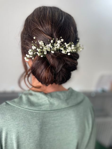 Ideas, Floral, Wedding Hairstyles, Bridal Hair Updo, Bride Hairstyles, Bridal Hair Buns, Wedding Hair Up, Bridesmaid Hair With Flowers, Bridal Bun