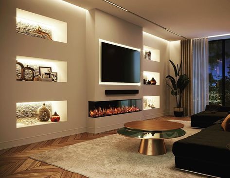 Living Room Tv, Feature Wall Living Room, Home Design Living Room, Living Design, Fireplace Mantle, Home Living Room, Interieur, Decor Home Living Room, Living Room Decor Fireplace